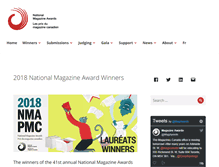 Tablet Screenshot of magazine-awards.com